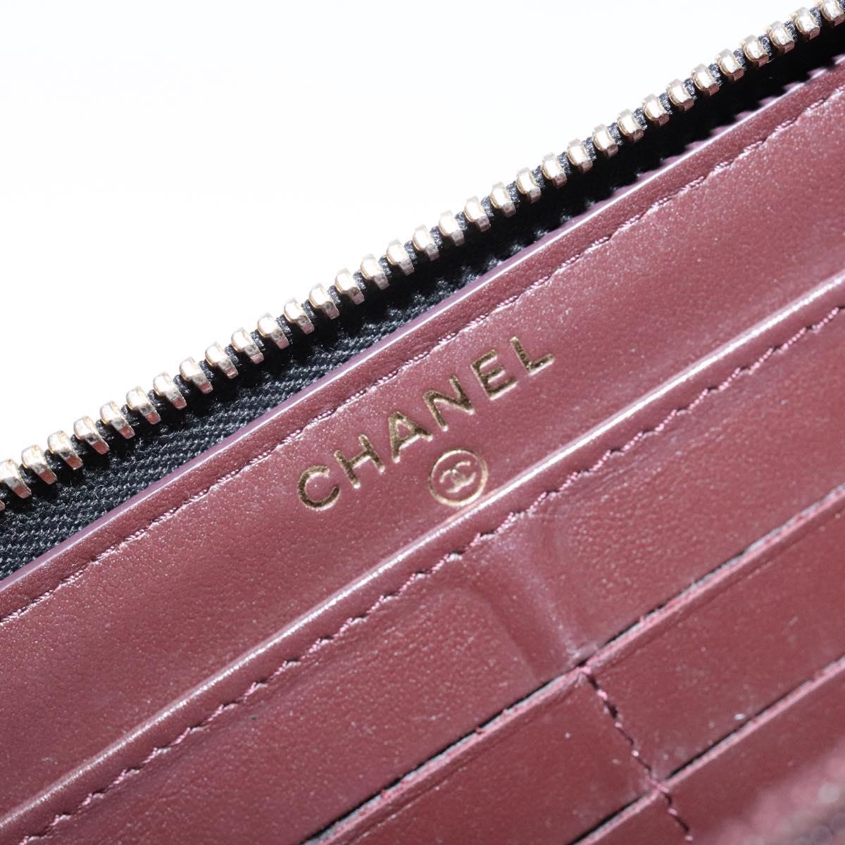 Long Wallet Caviar Skin Black Gold CC