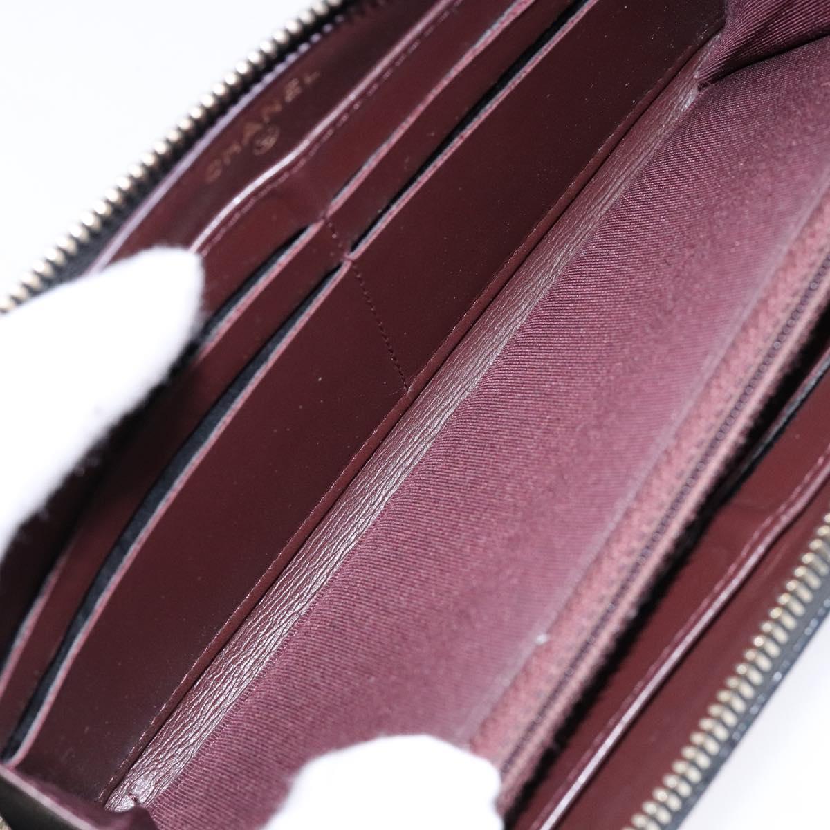 Long Wallet Caviar Skin Black Gold CC