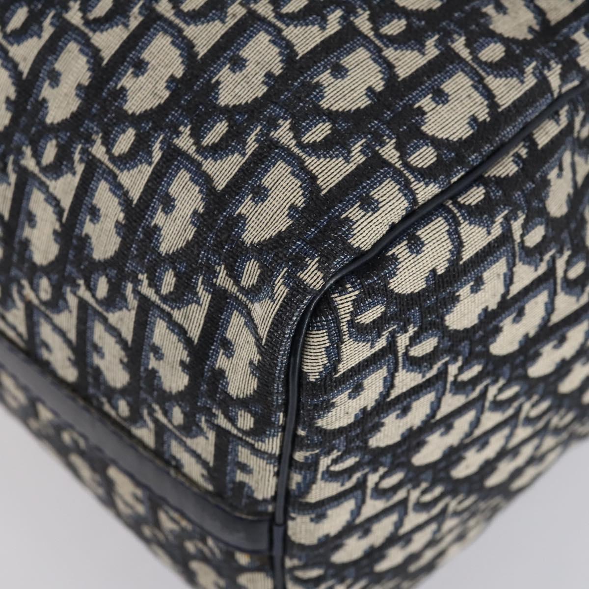 Trotter Canvas Boston Bag Navy Silver