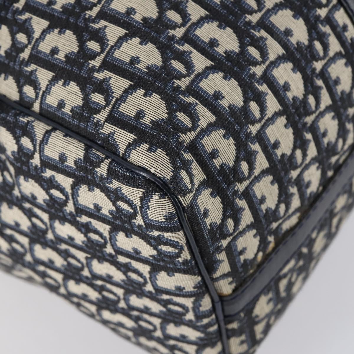 Trotter Canvas Boston Bag Navy Silver