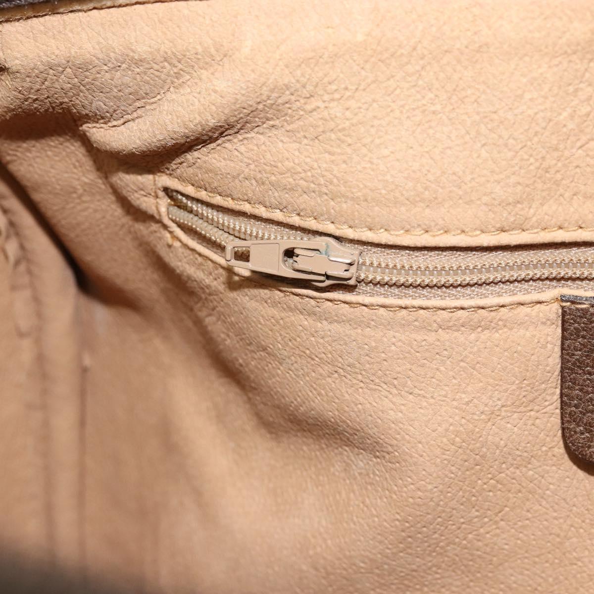 GG Supreme Web Sherry Line Boston Bag PVC Beige Gold