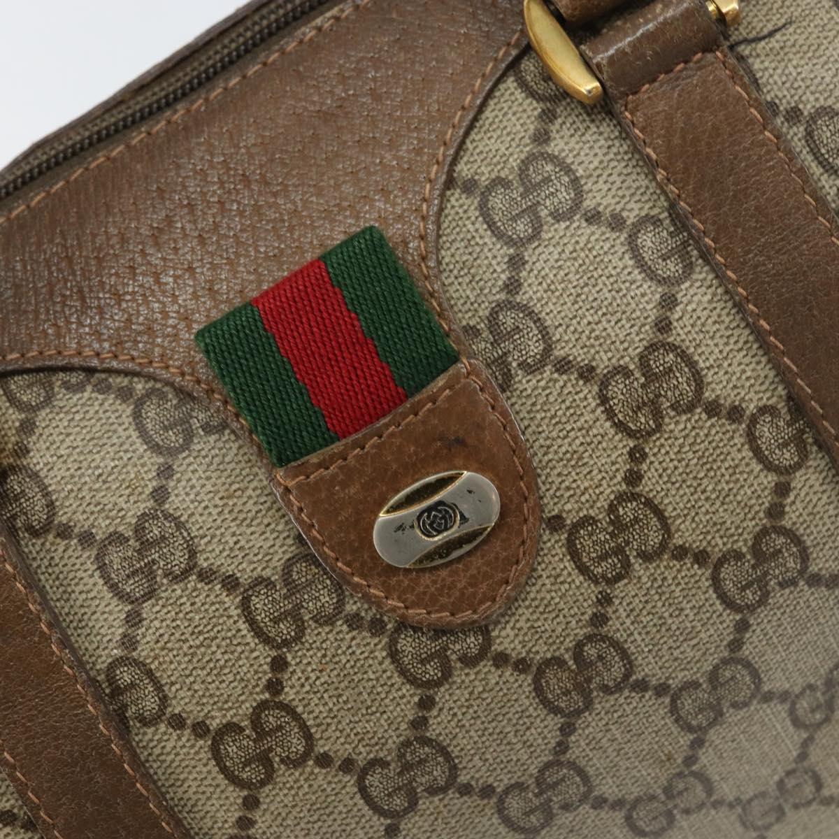 GG Supreme Sherry Line Hand Bag PVC Beige Gold