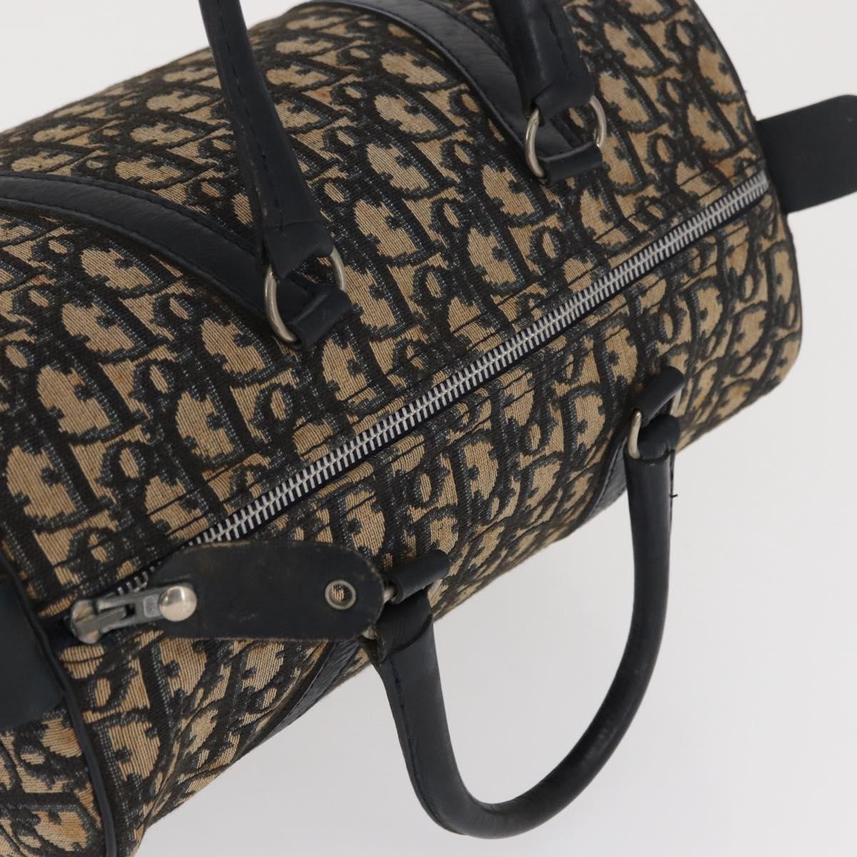 Trotter Canvas Boston Bag Navy Silver