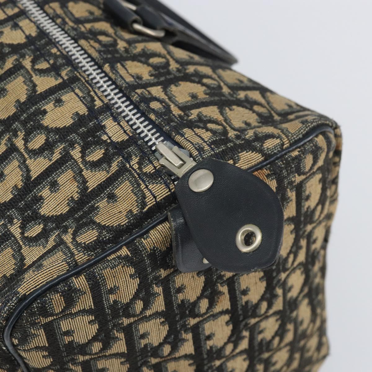 Trotter Canvas Hand Bag Navy Silver