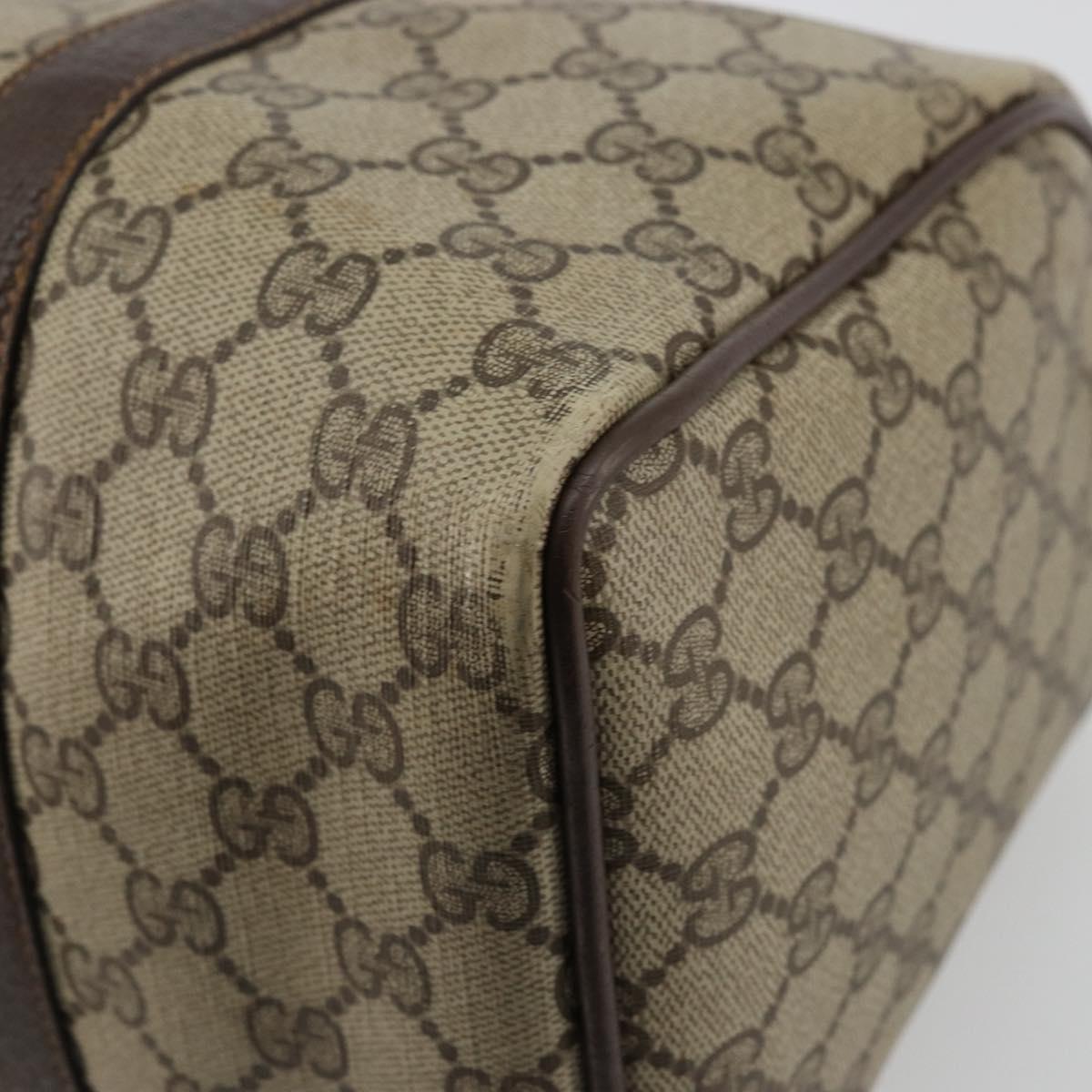 GG Supreme Web Sherry Line Hand Bag PVC Beige Gold