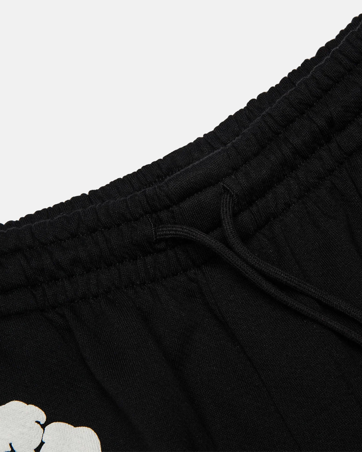 Black Cotton Wreath Shorts