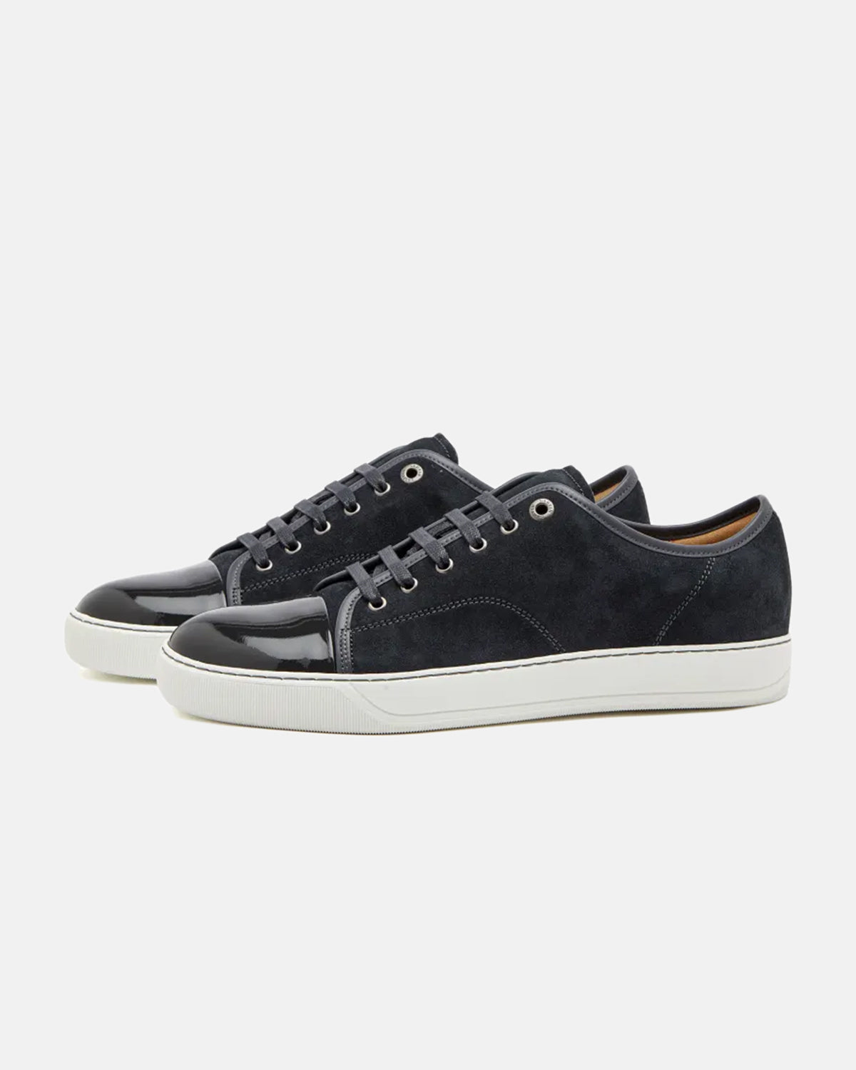 DBB1 Elephant Gray Suede Patent Cap Toe