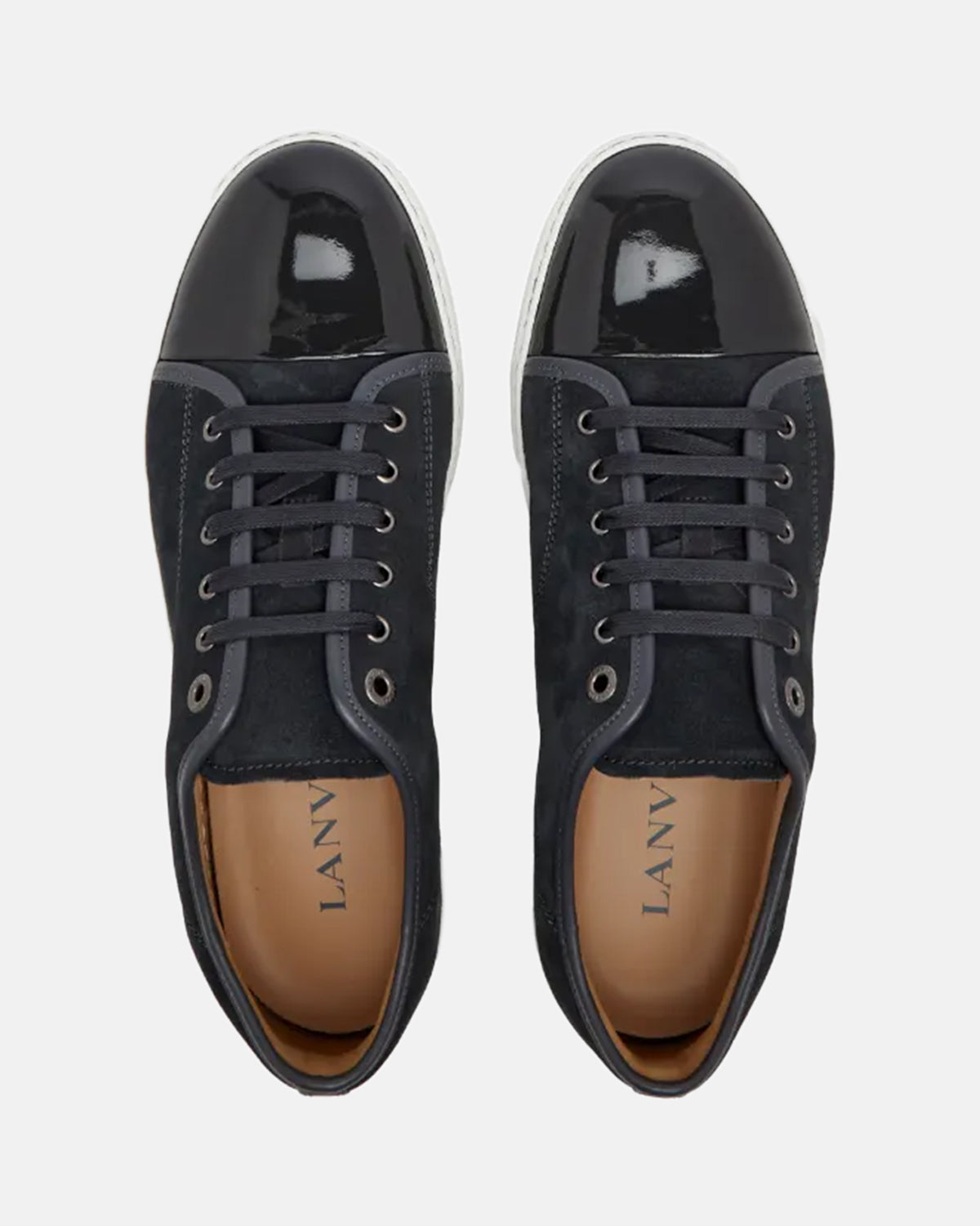 DBB1 Elephant Gray Suede Patent Cap Toe