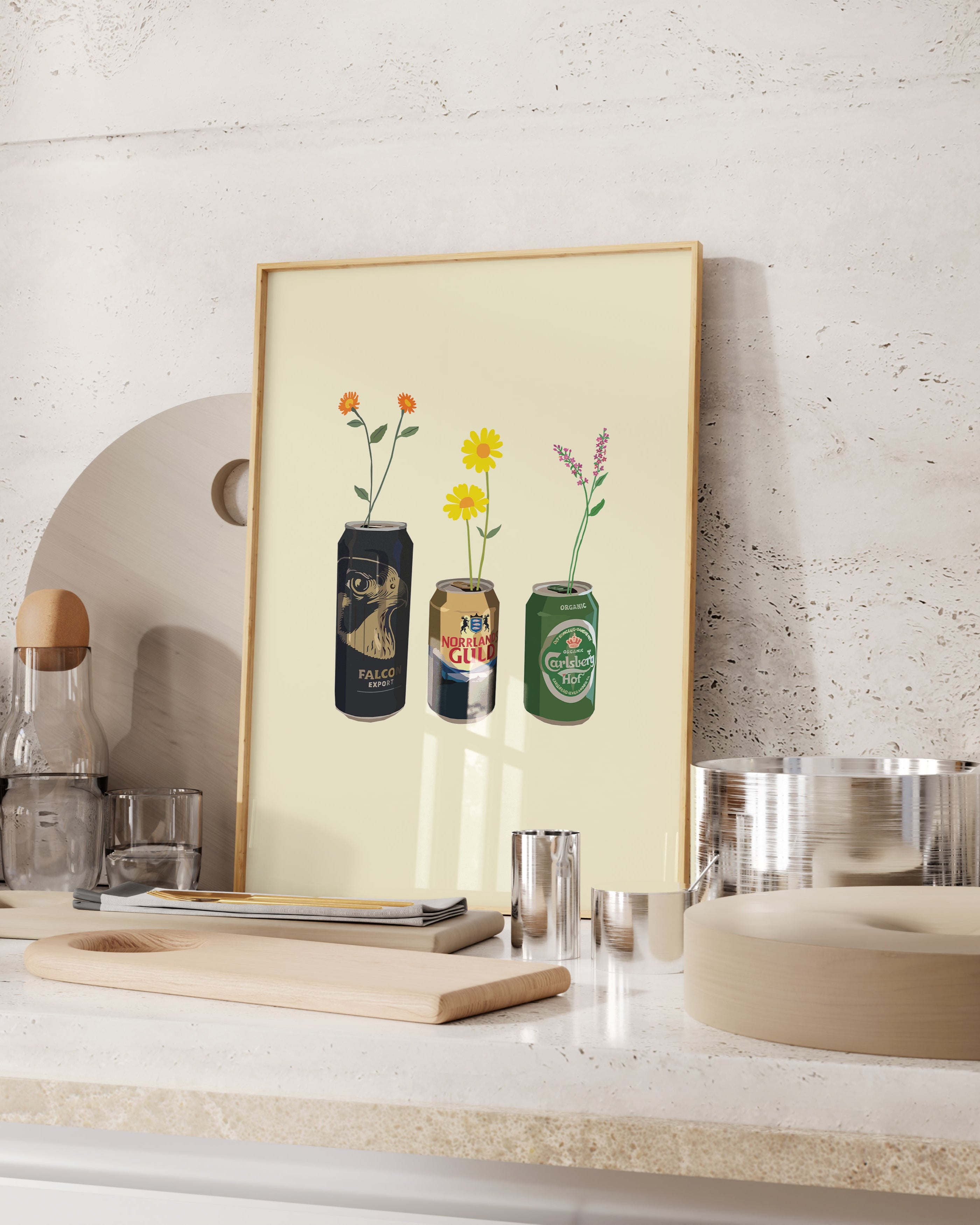 Handla Arksel Sprouting Beer Cans Poster online | Smidigt och enkelt på nätet - Merchsweden |