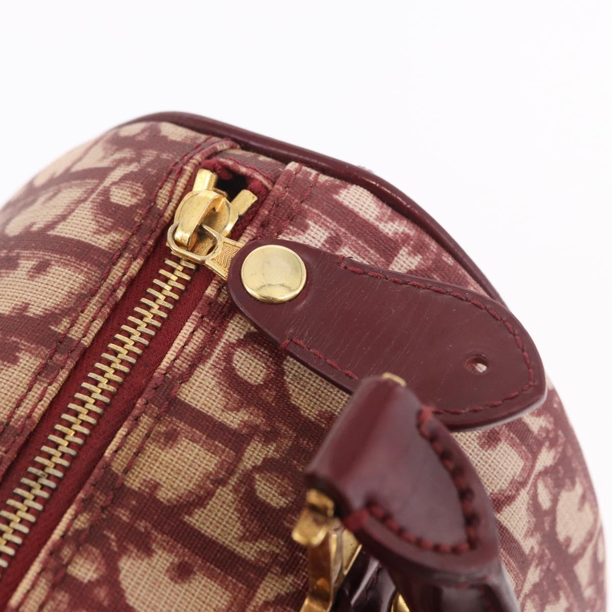 Trotter Canvas Hand Bag PVC Red Gold