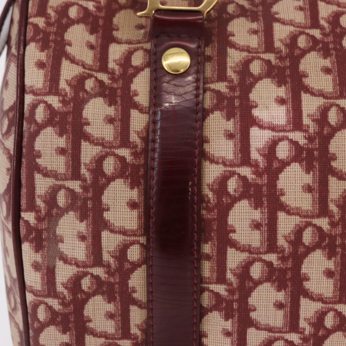 Trotter Canvas Hand Bag PVC Red Gold