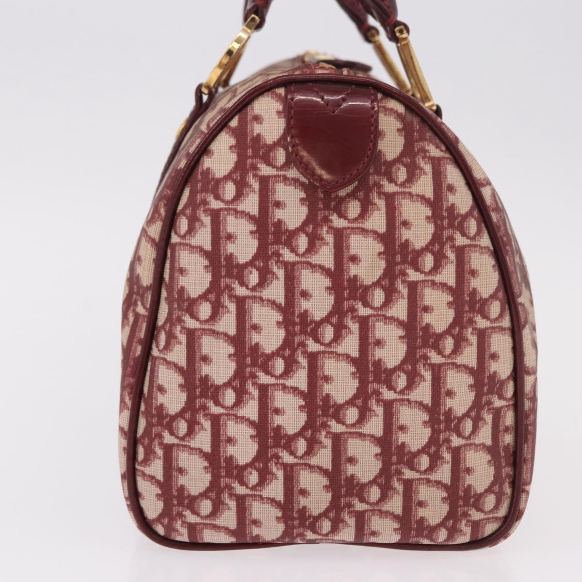 Trotter Canvas Hand Bag PVC Red Gold