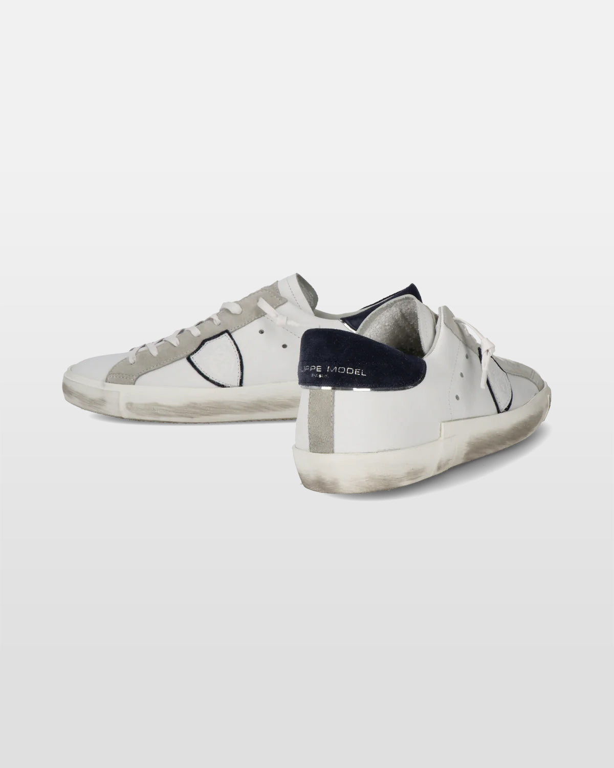 Handla Philippe Model Men's Prsx Low Suede White Blue online | Smidigt och enkelt på nätet - Merchsweden |