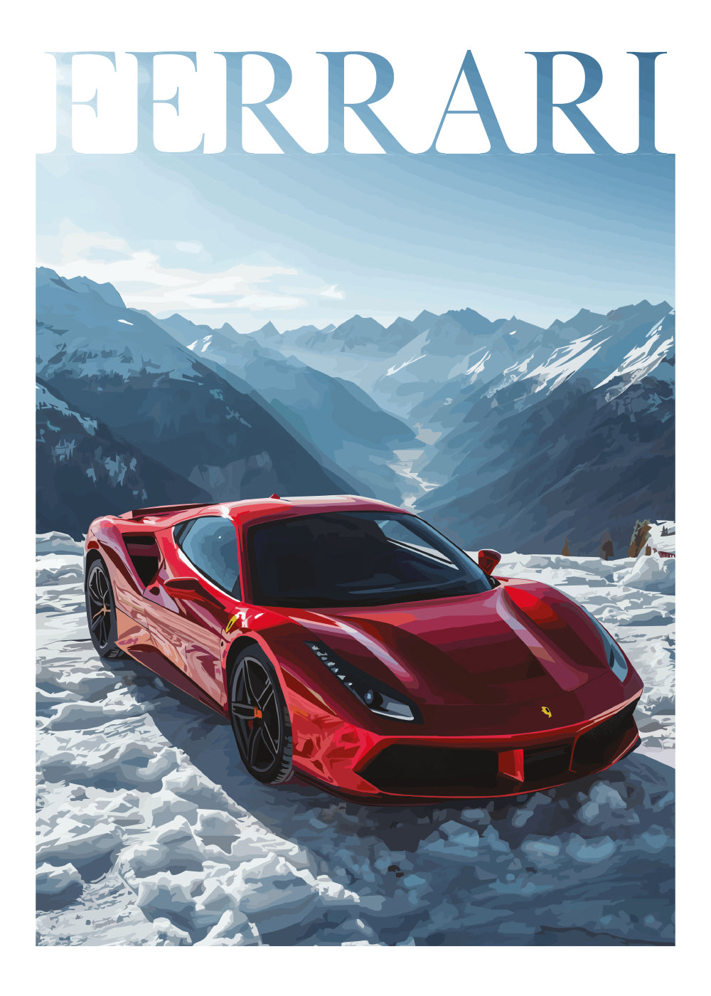 "Winter Ferrari No.3" Poster