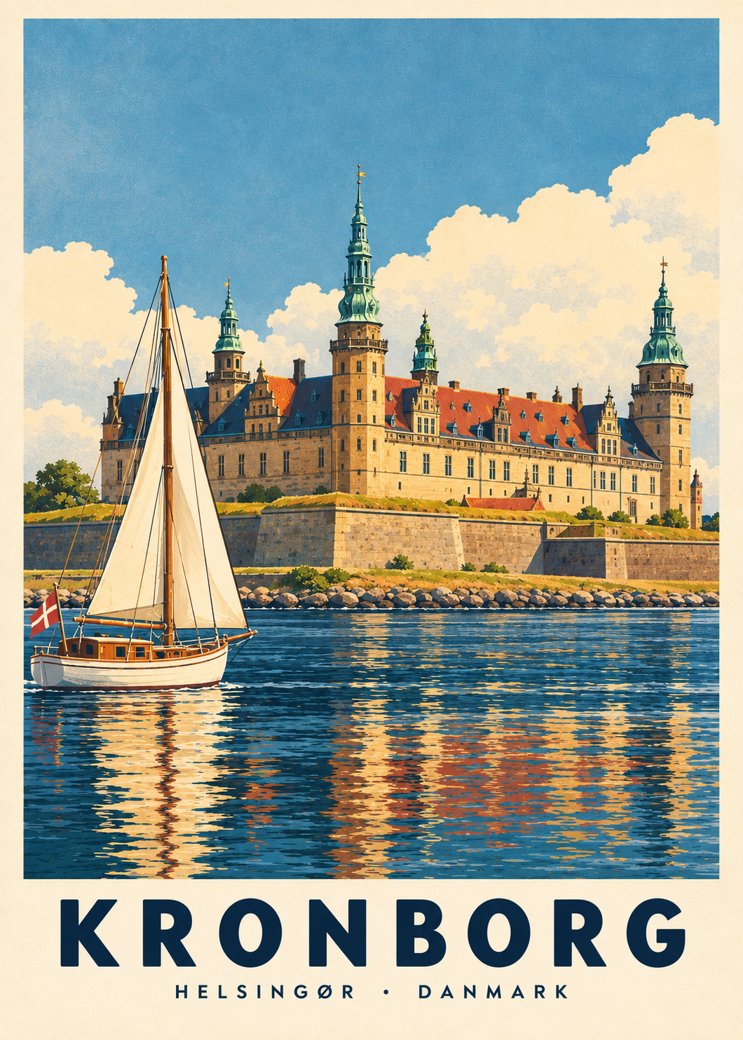 Kronborg, poster fra Kanva, rent motiv i 5:7
