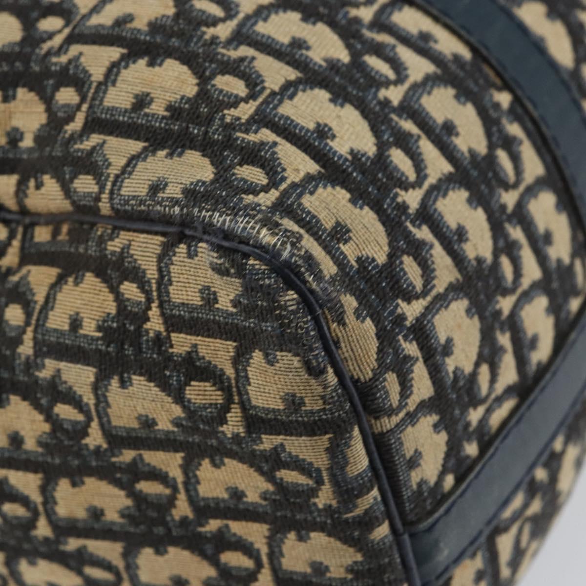 Trotter Canvas Boston Bag Navy Silver