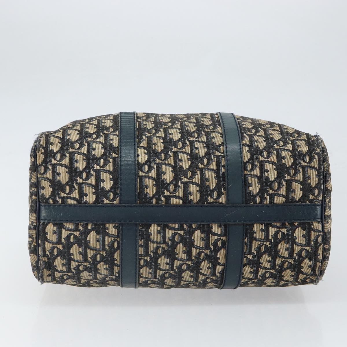 Trotter Canvas Boston Bag Navy Silver