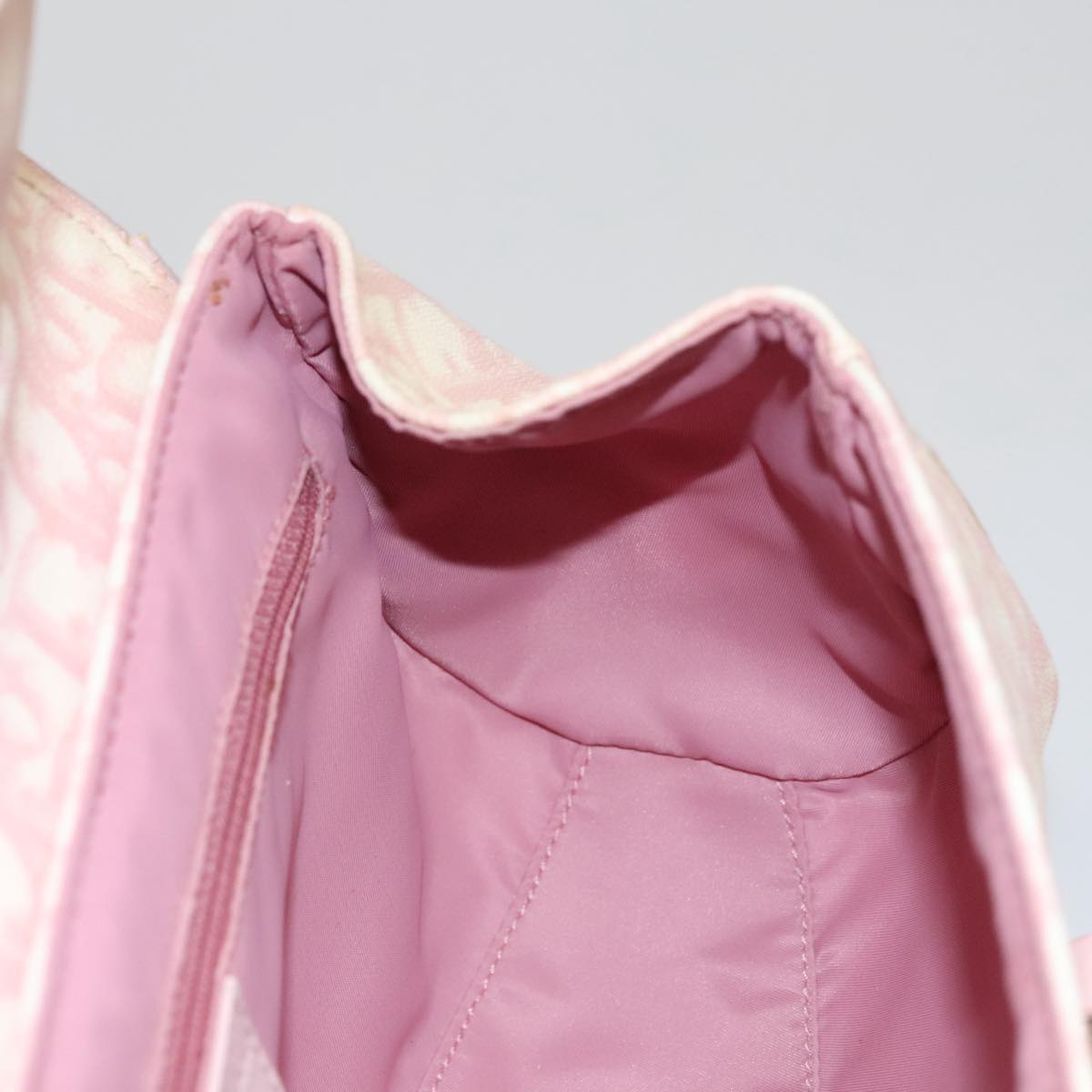 Trotter Canvas Romantic Hand Bag PVC Pink Silver