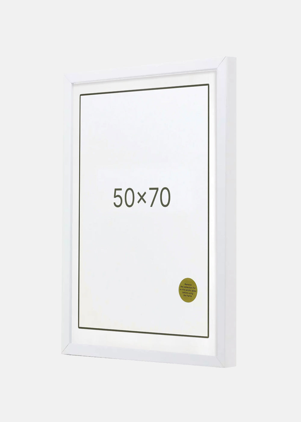 White wooden frame