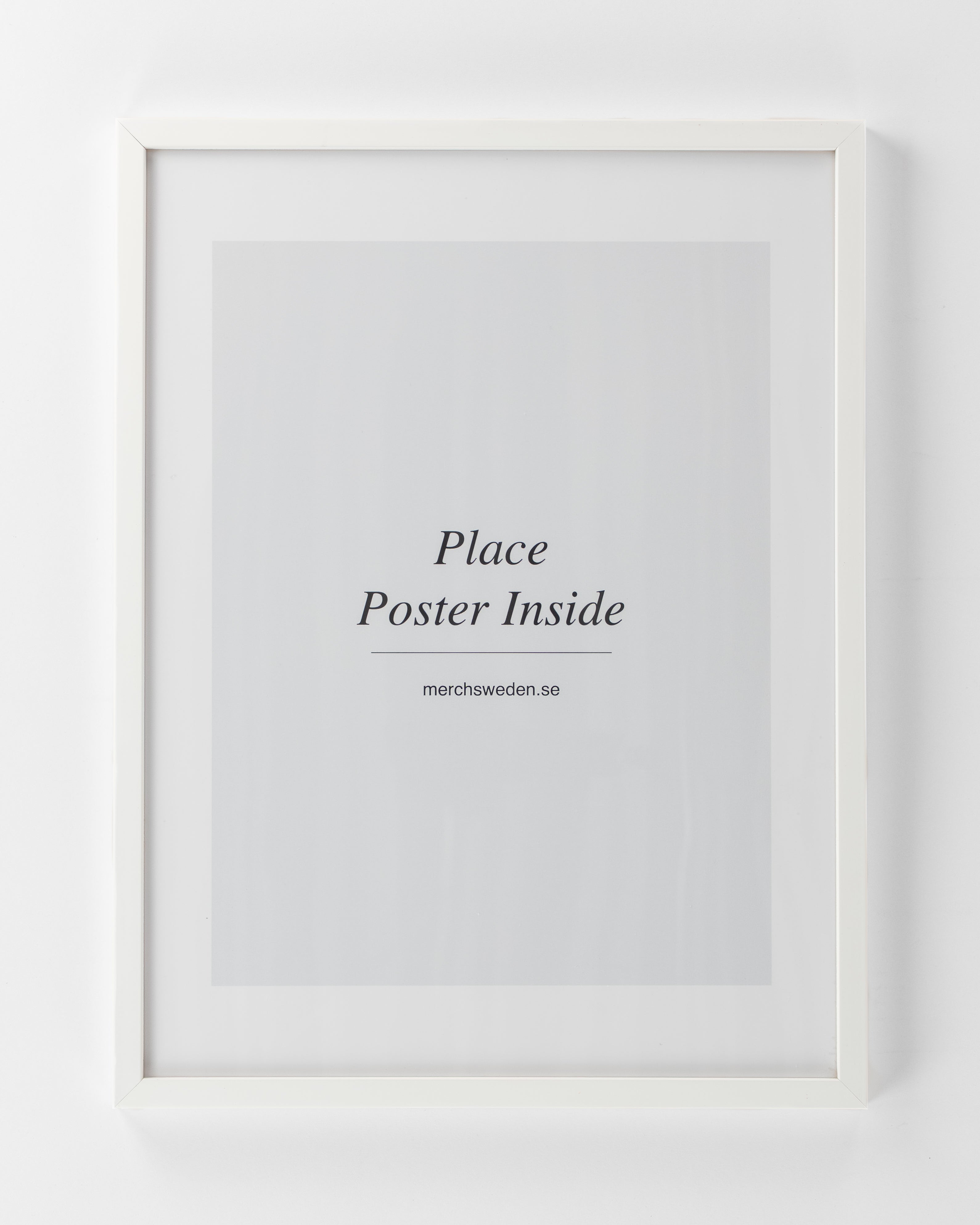 White wooden frame