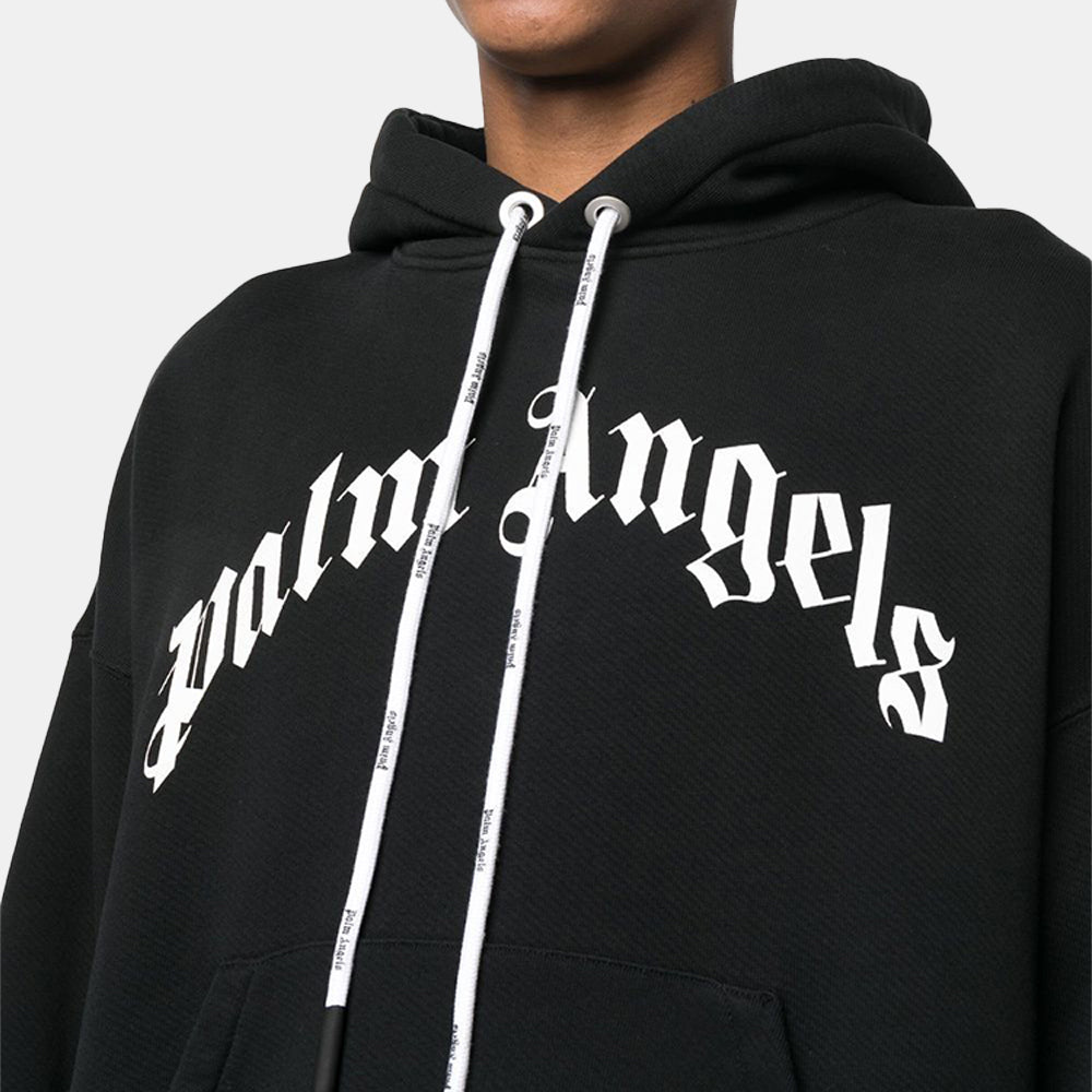 Handla Palm Angels Curved logo-print hoodie online | Smidigt och enkelt på nätet - Merchsweden |