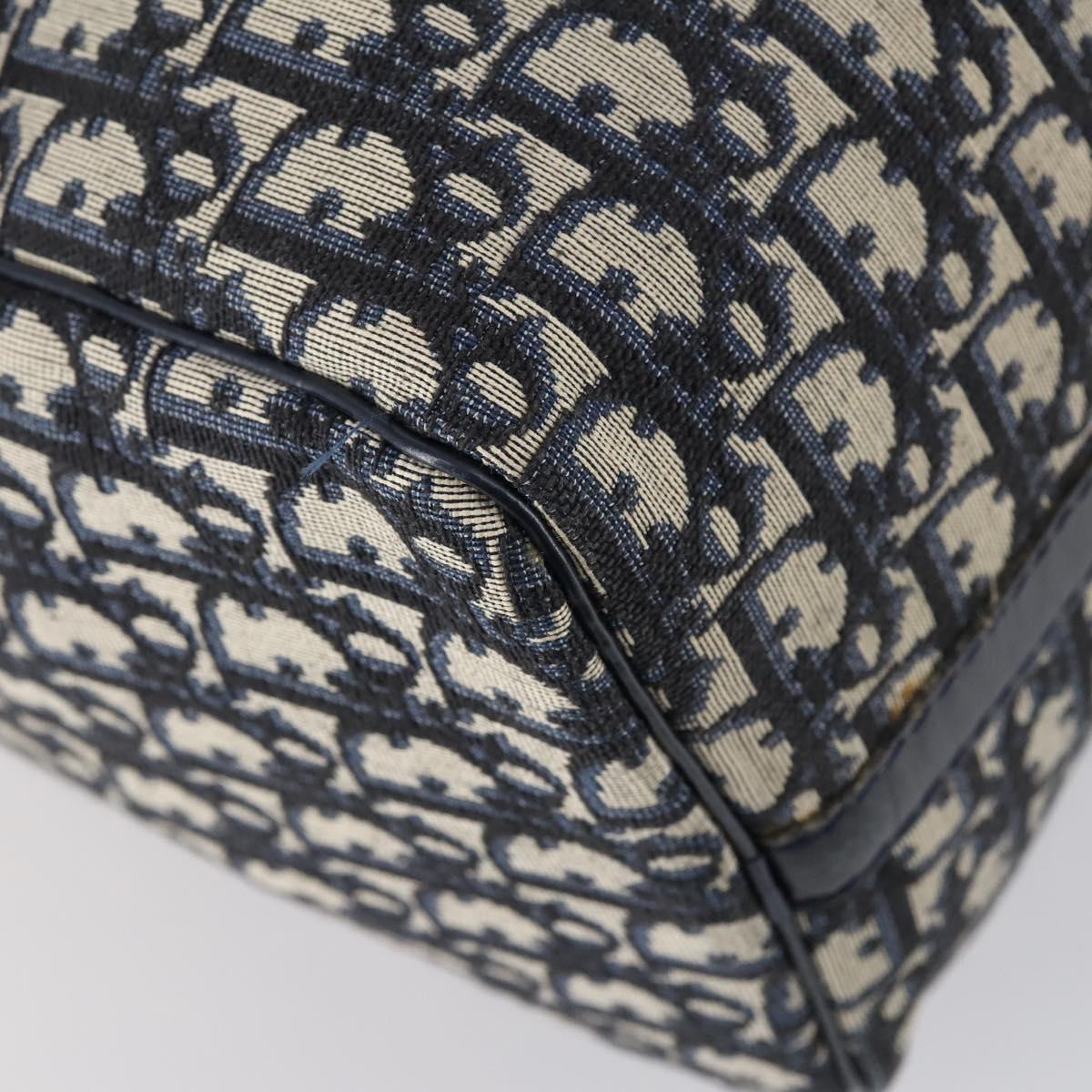 Trotter Canvas Boston Bag Navy Silver