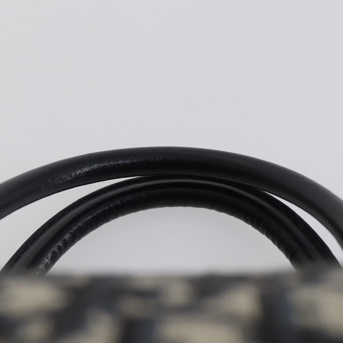 Trotter Canvas Boston Bag Navy Silver