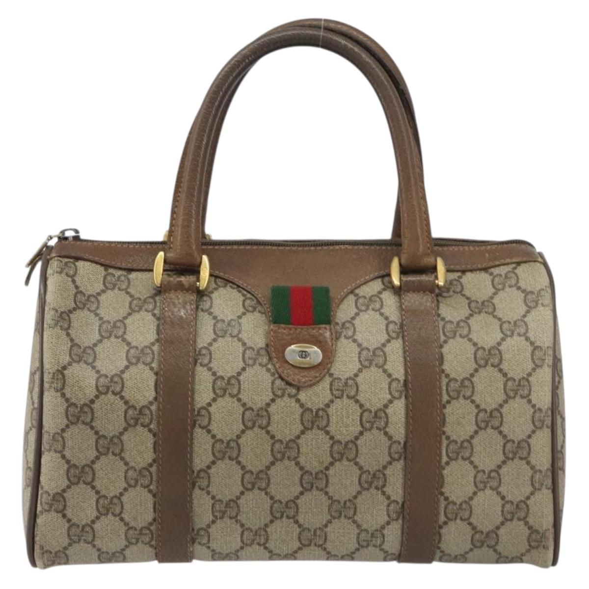 GG Supreme Sherry Line Hand Bag PVC Beige Gold