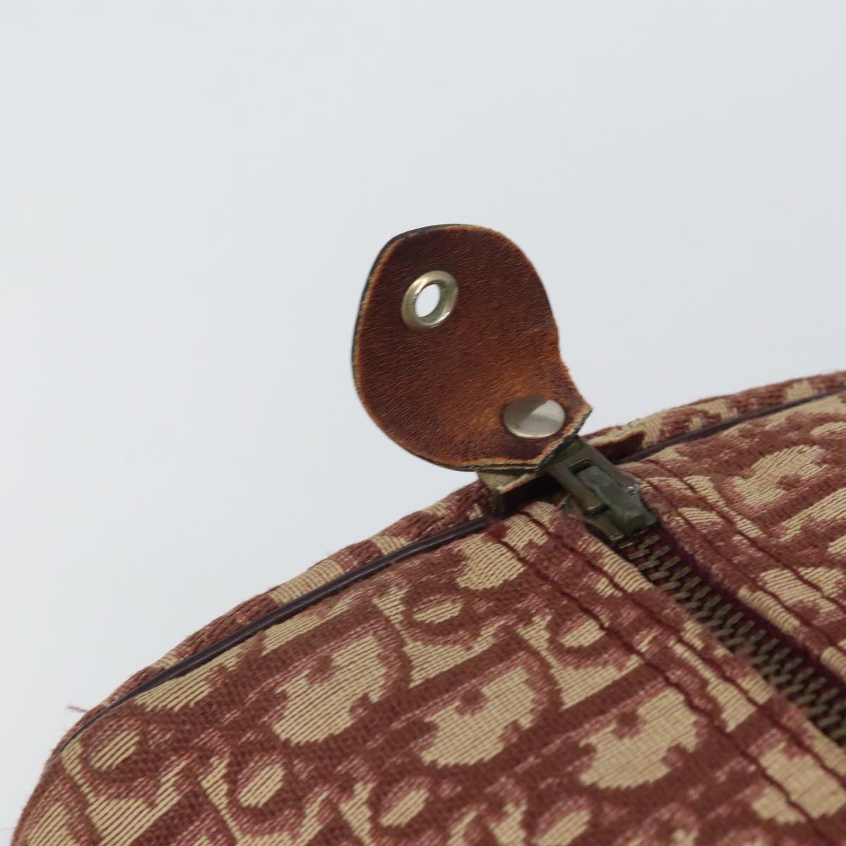 Trotter Canvas Boston Bag Red Silver