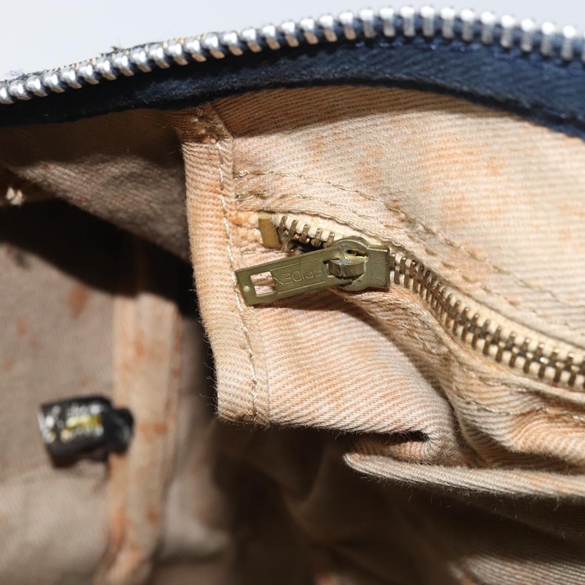 Trotter Canvas Hand Bag Navy Silver