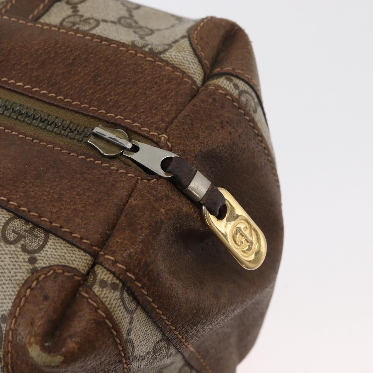 GG Supreme Boston Bag PVC Beige Gold