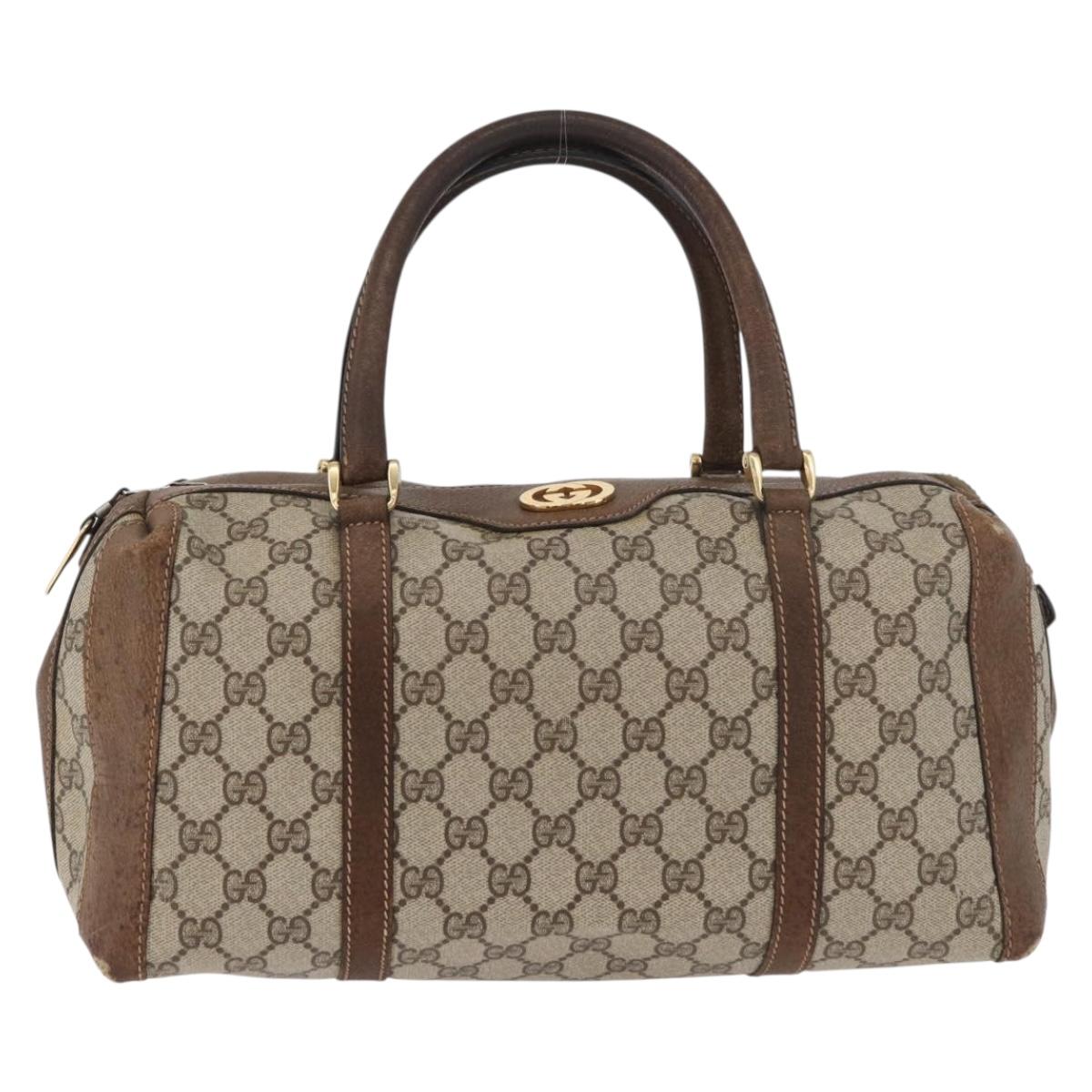 GG Supreme Boston Bag PVC Beige Gold