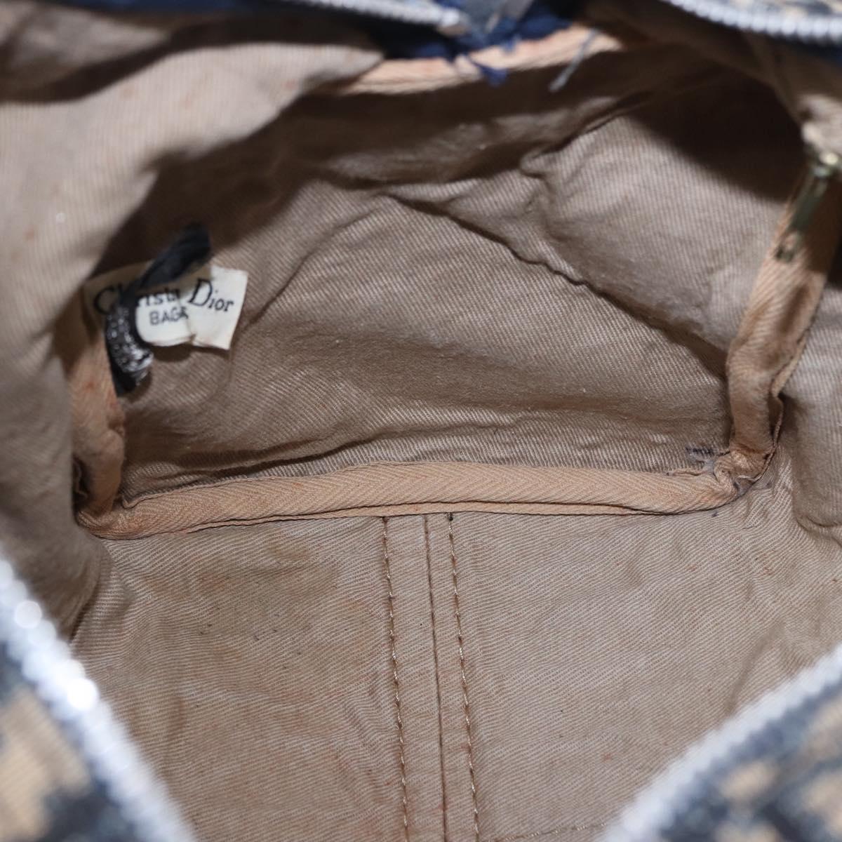 Trotter Canvas Boston Bag Navy Silver