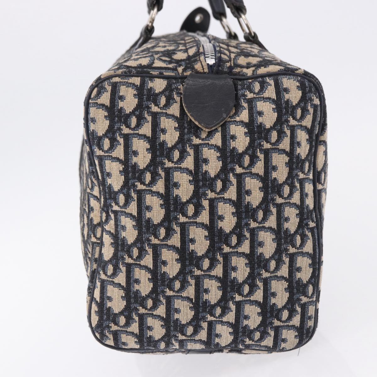 Trotter Canvas Boston Bag Navy Silver