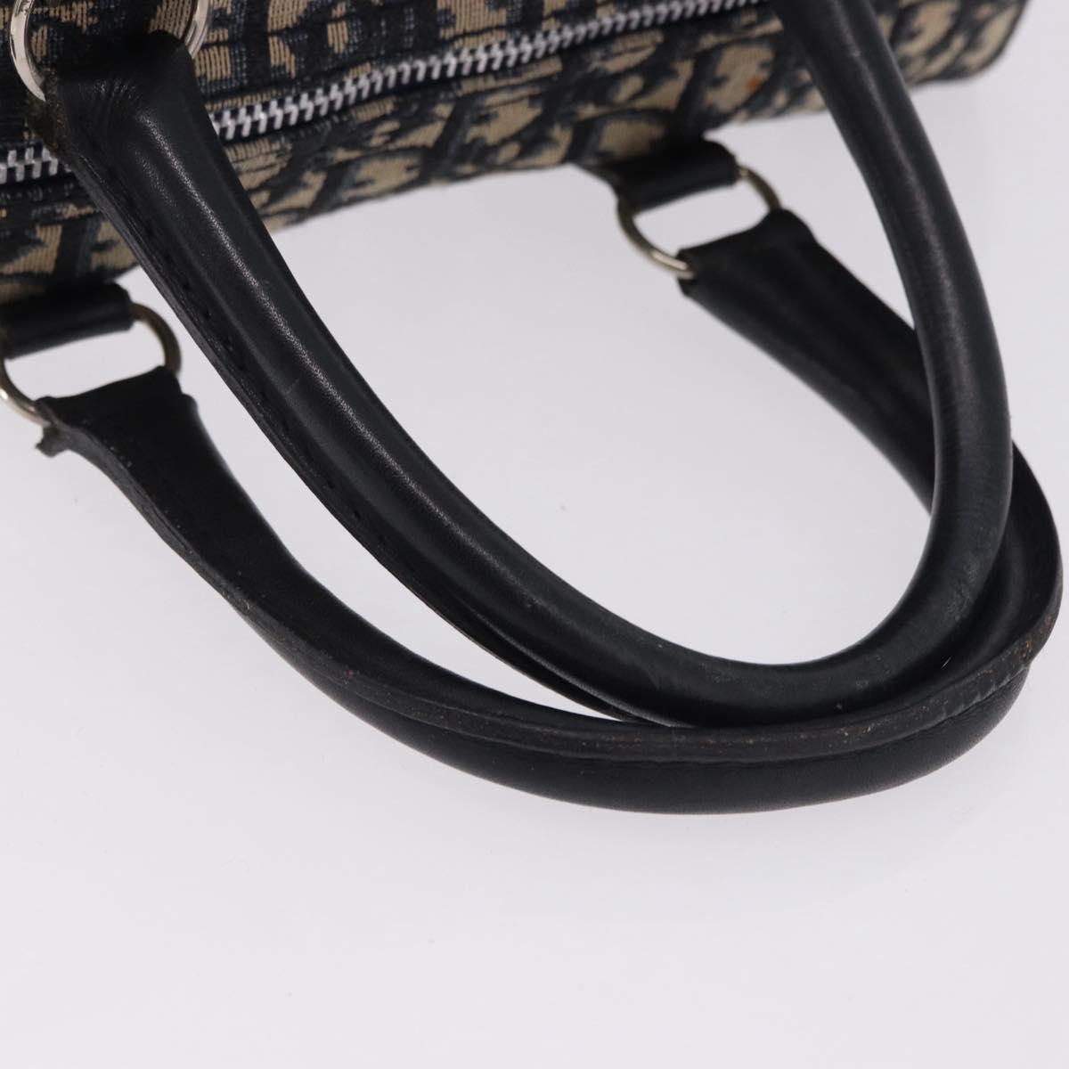Trotter Canvas Boston Bag Navy Silver