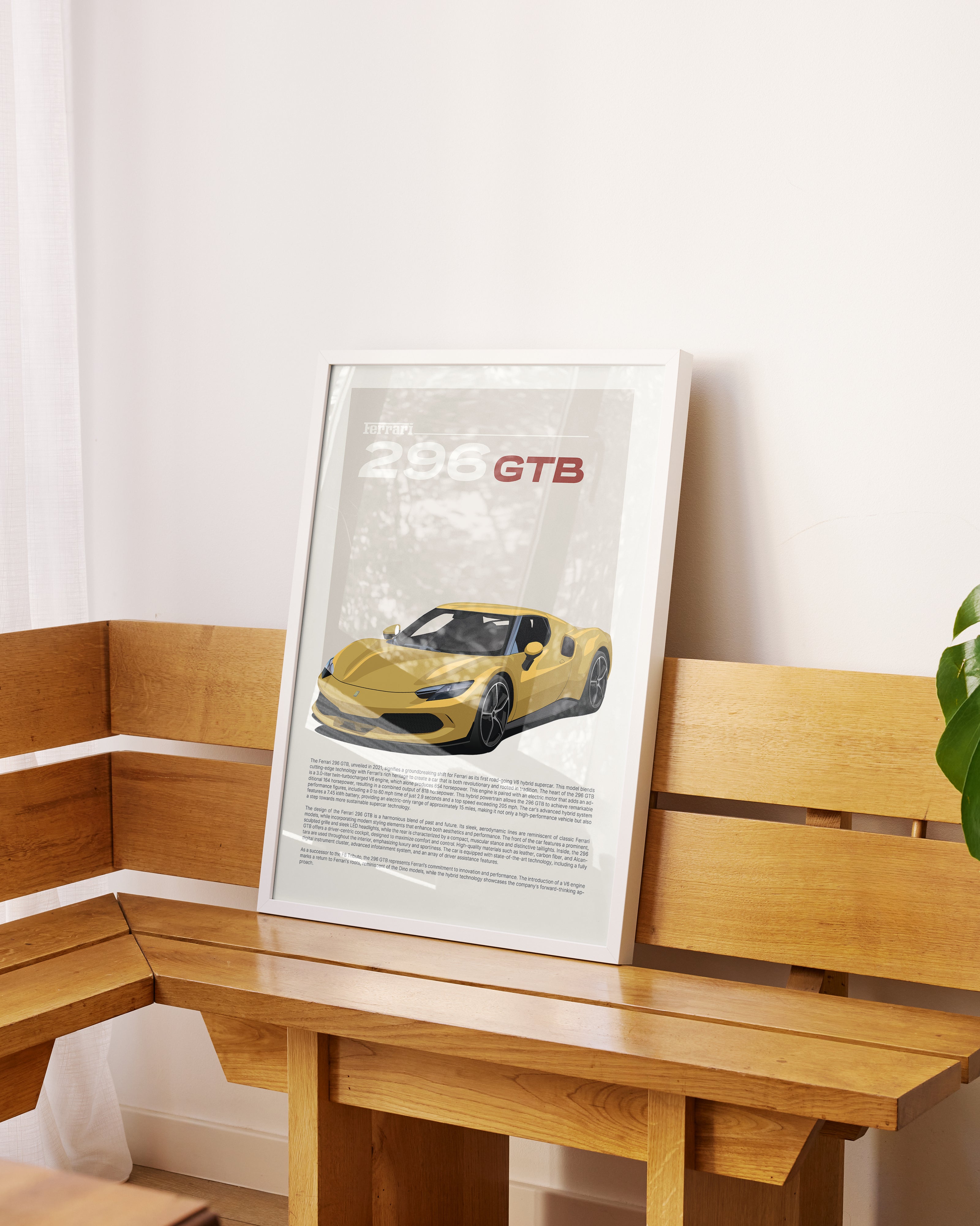 Handla Kanva "Ferrari 296 GTB" Poster online | Smidigt och enkelt på nätet - Merchsweden |