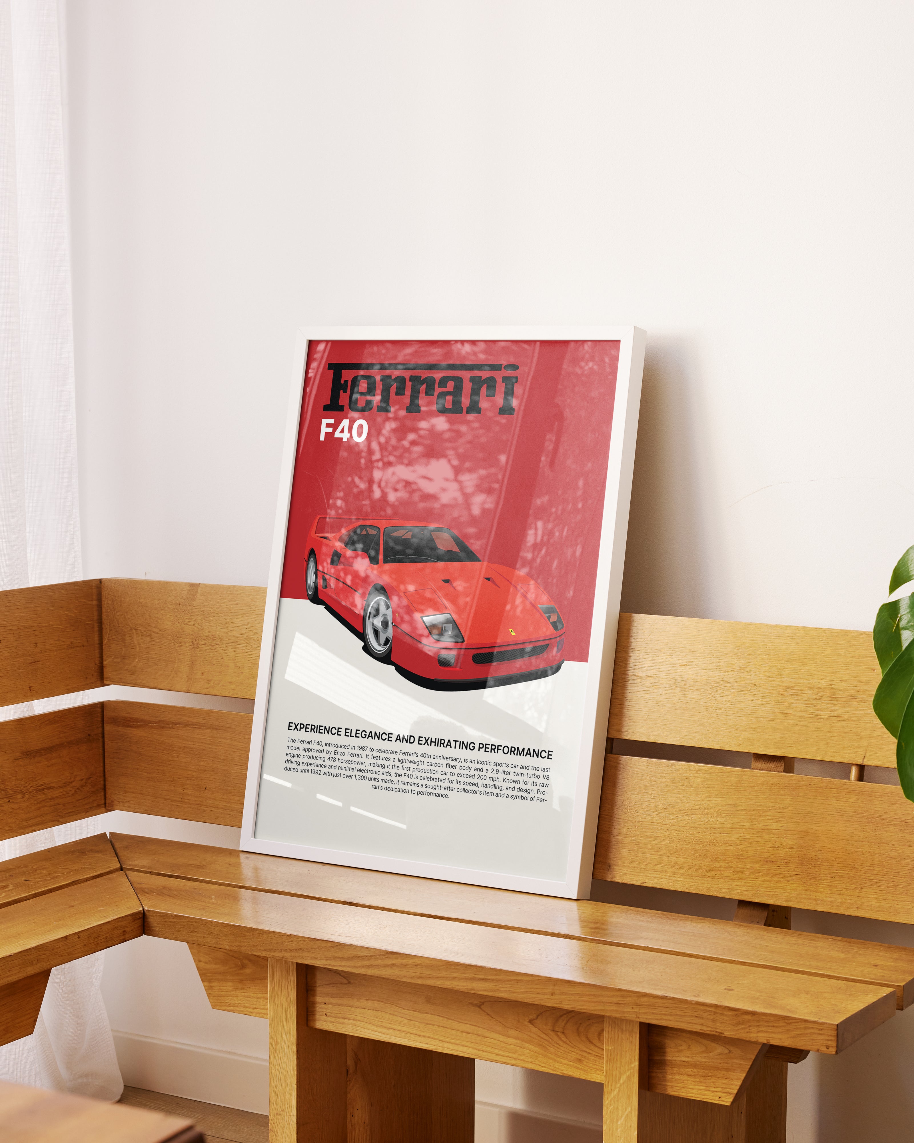 Handla Kanva "Ferrari F40" Poster online | Smidigt och enkelt på nätet - Merchsweden |