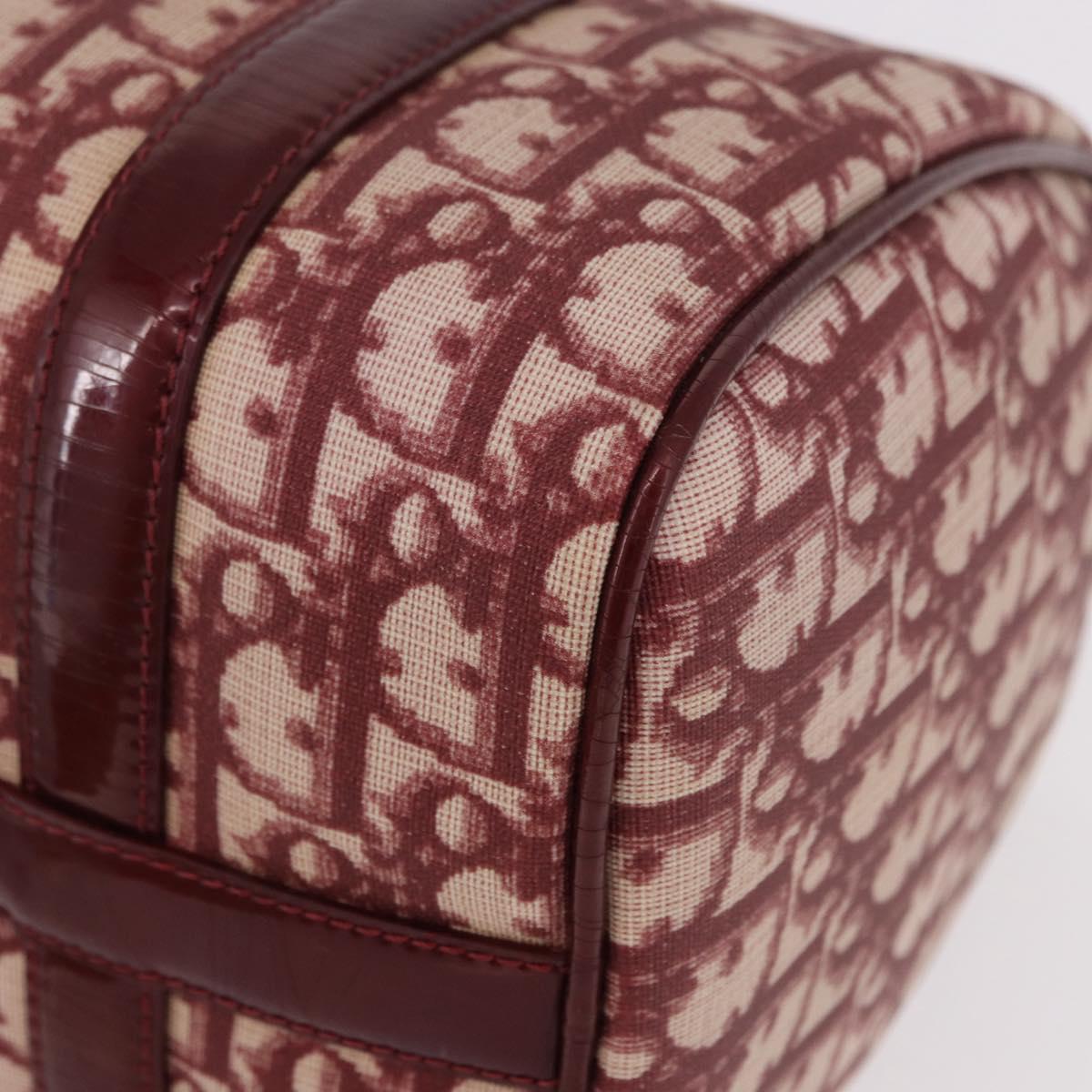 Trotter Canvas Hand Bag PVC Red Gold