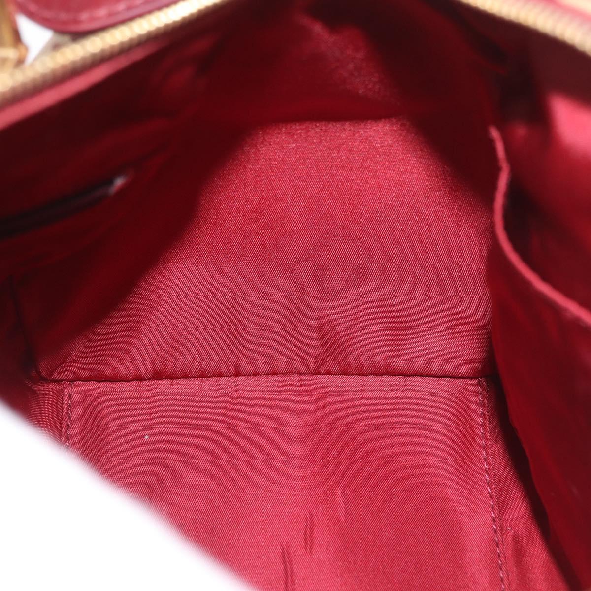 Trotter Canvas Hand Bag PVC Red Gold