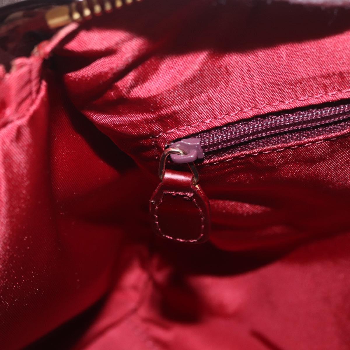 Trotter Canvas Hand Bag PVC Red Gold