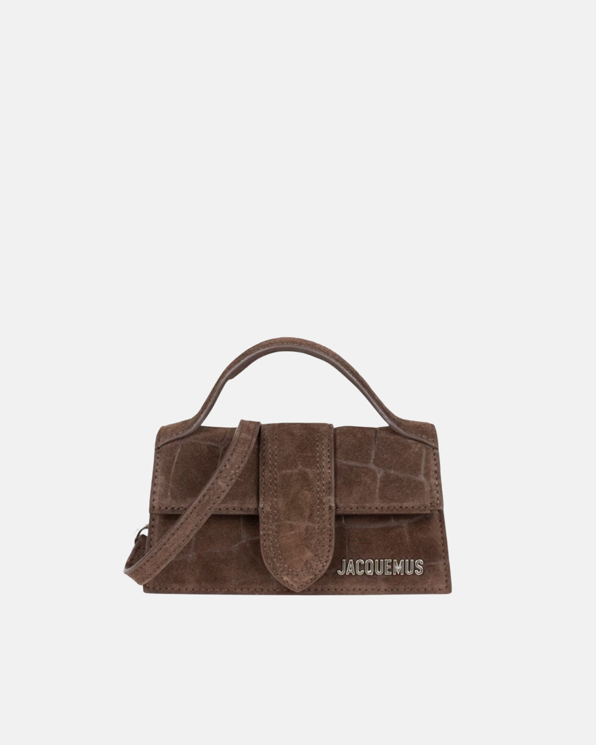 The Bambino Bag Brown Croc Suede