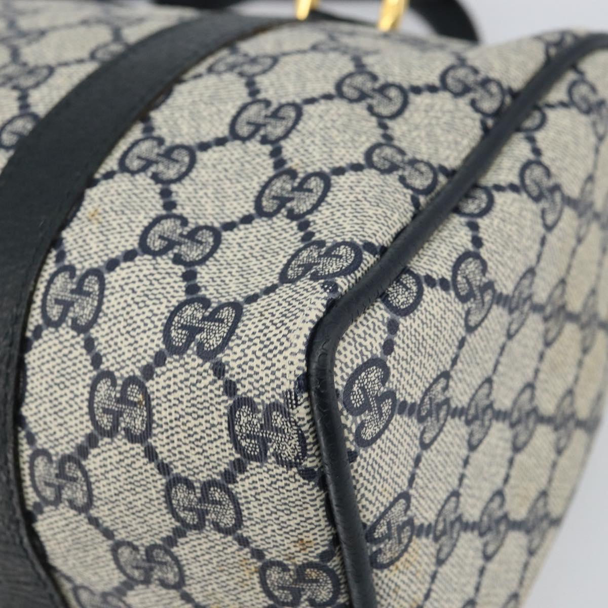 GG Supreme Sherry Line Hand Bag PVC Navy Gold Red