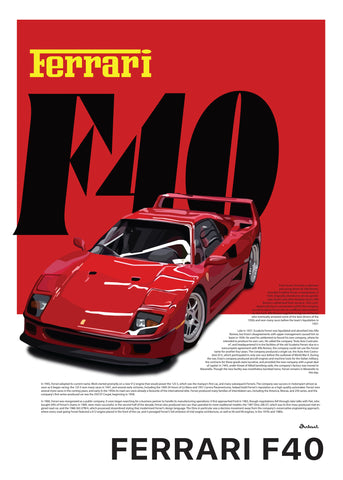 Ferrari F40 Poster