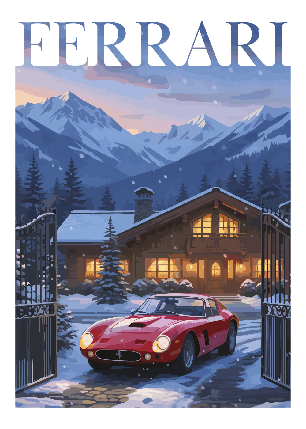"Winter Ferrari No.1" Poster
