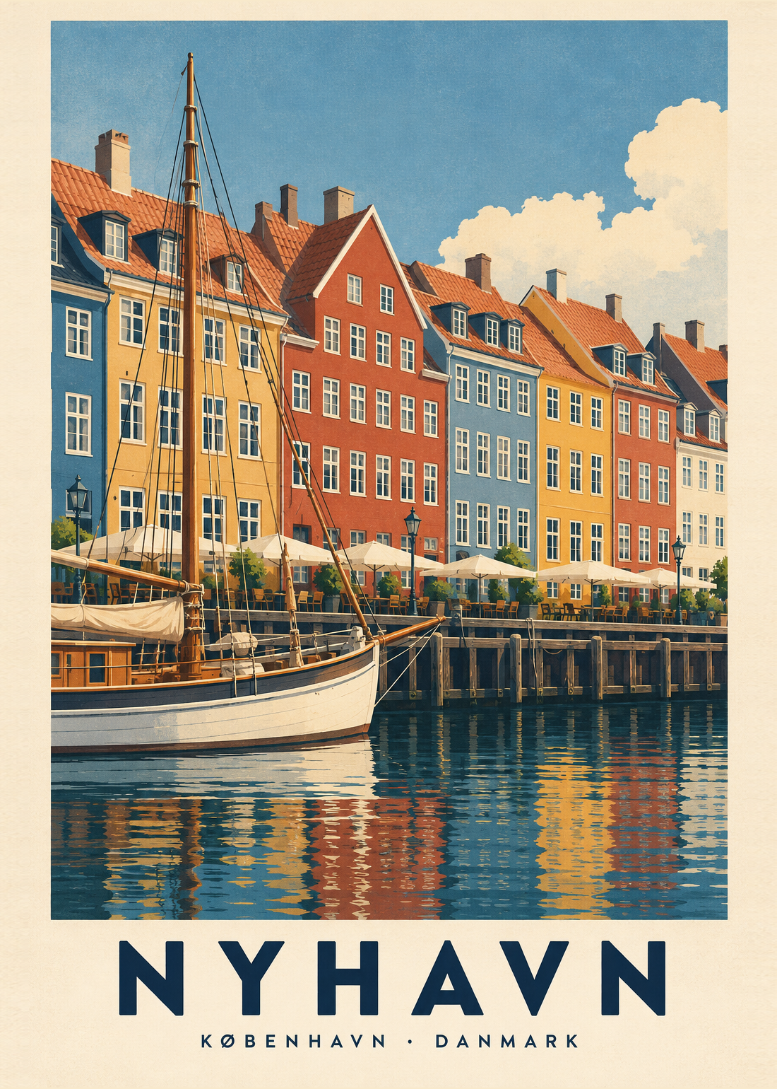 Nyhavn, poster fra Kanva, rent motiv i 5:7