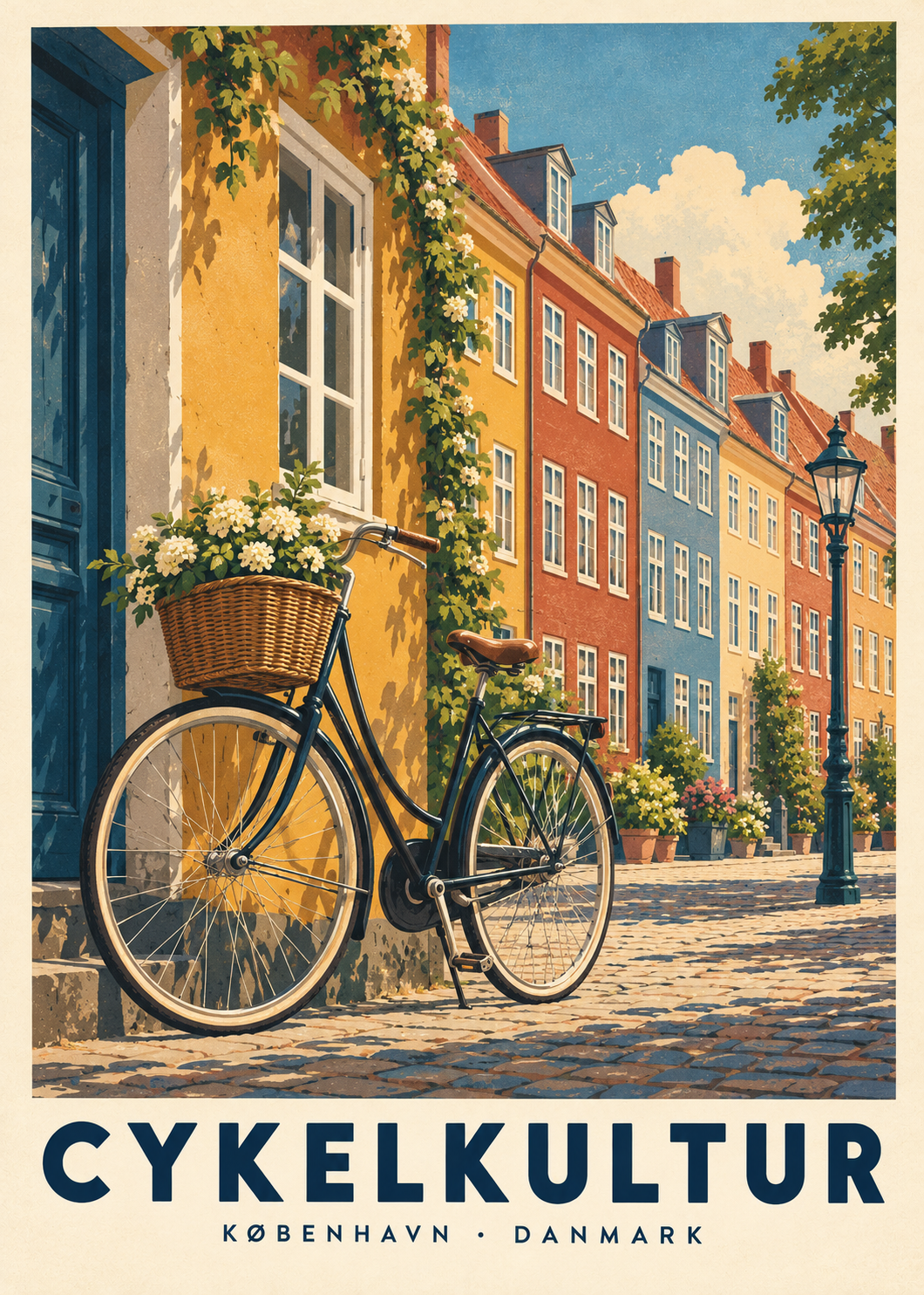 Cykelkultur, poster fra Kanva, rent motiv i 5:7