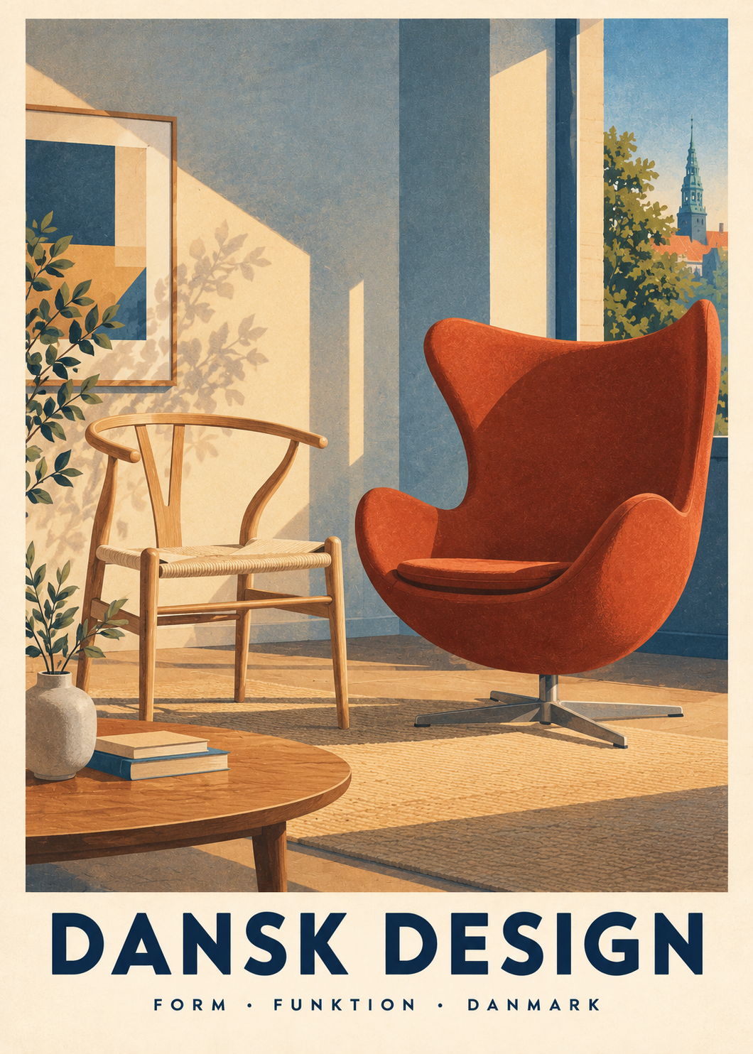 Dansk Design, poster fra Kanva, rent motiv i 5:7