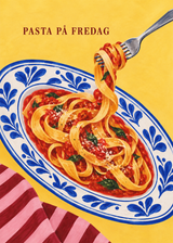 Pasta på fredag – poster från Kanva, motiv utan ram