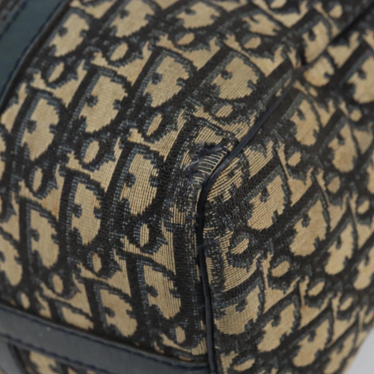 Trotter Canvas Boston Bag Navy Silver