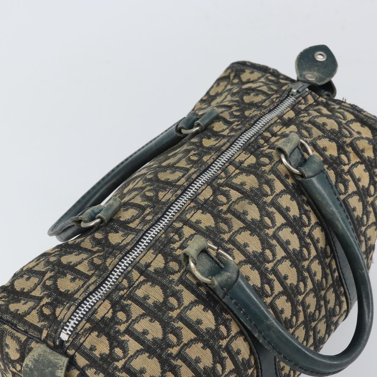 Trotter Canvas Boston Bag Navy Silver